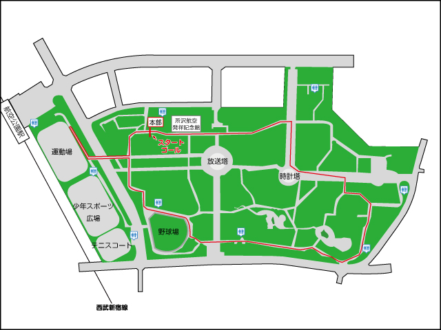横浜グリーンマラソンのコース図